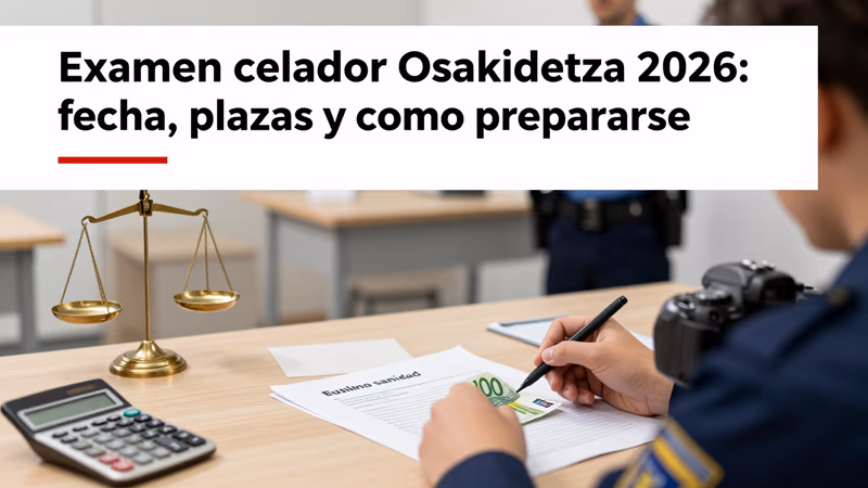 Examen Celador Osakidetza 2026: Temario y Fechas