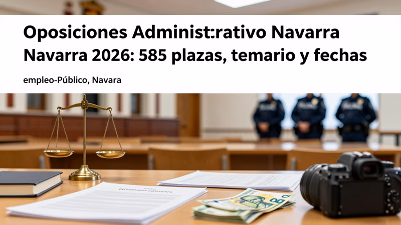 Oposiciones Administrativo Navarra 2026: 585 Plazas, Temario y Sueldo